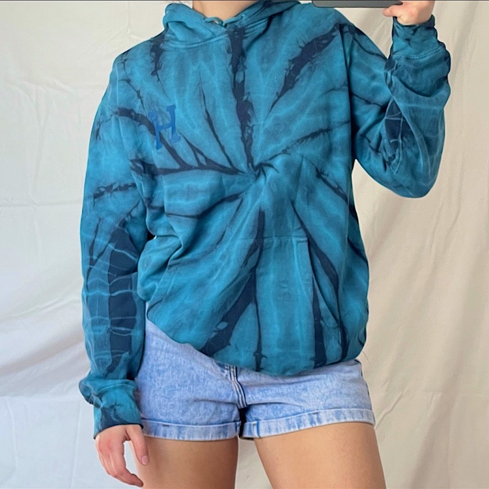 Blue HUF Tie Dye Hoodie ♡